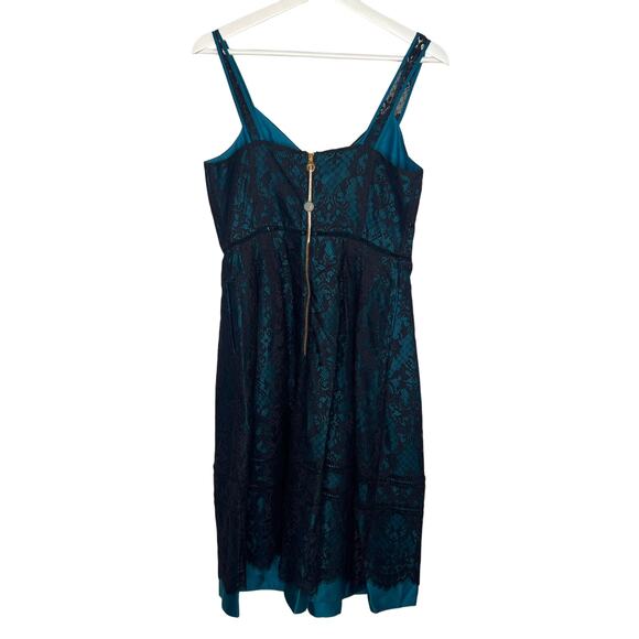 Draper James by Net-A-Porter Lace Mini Dress Teal/Black Women's Size 6 NWT - Picture 10 of 12